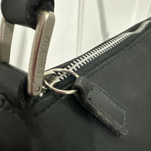 Vintage Coach 6145 Shoulder Bag Handbag Leather Black - Picture 9 of 13